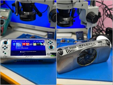 Schermata iniziale della PS4 e parte superiore della console portatile.