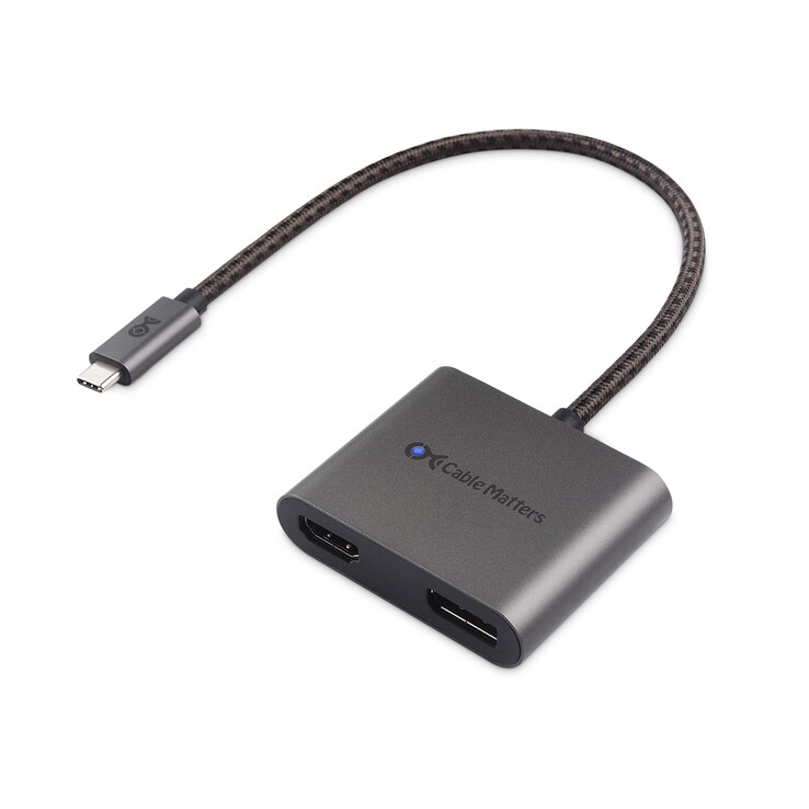 Il nuovo adattatore da USB-C a 8K HDMI e DisplayPort di Cable Matters. (Fonte: Cable Matters)