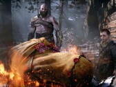 Uno screenshot tratto dalla sequenza introduttiva di Laufey in God of War