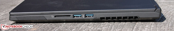 A sinistra: 2x USB Type-A 3.1 Gen 1, lettore schede