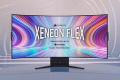 Il Corsair Xenon Flex 45WQHD240 ha il primo display OLED pieghevole al mondo. (Fonte: Corsair)