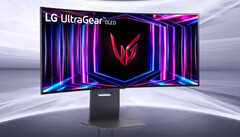 L'UltraGear OLED 34GS95QE è uno dei numerosi monitor da gioco curvi che LG venderà nel corso del 2024. (Fonte: LG)