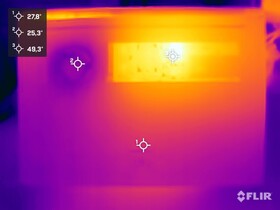 Temperature superficiali della prova di stress (in basso)