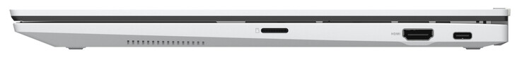 Lato destro: lettore di schede di memoria (microSD), HDMI, USB 3.2 Gen 2 (Type-C; Power Delivery, DisplayPort)