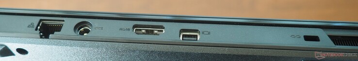 Posteriore: RJ45-LAN, alimentazione, HDMI, Mini-DisplayPort 1.4, blocco Kensington
