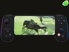 Il dev consiglia di passare a un altro emulatore di Nintendo Switch chiamato Eden. Nella foto: un telefono che emula un gioco per Switch (Fonte immagine: Backbone, Nintendo e Sudachi - modificato) 