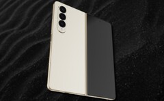 È stato riferito che Galaxy Z Fold5 sarà privo di rughe rispetto allo Z Fold4. (Fonte immagine: Samsung & Unsplash - modificato)