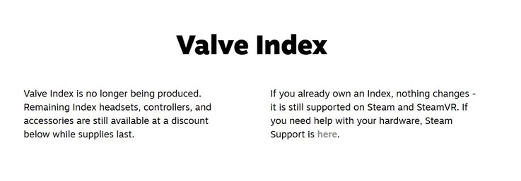 Aggiornamento su Valve Index.
