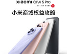 Lo Xiaomi Civi 5 Pro sarà disponibile in quattro colori. (Fonte immagine: Xiaomi)
