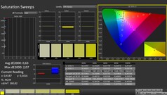 CalMAN: saturazione del colore (calibrata)