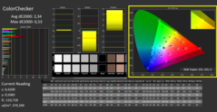 CalMAN ColorChecker calibrato (spazio colore di riferimento sRGB)