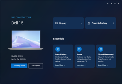 Dell Optimizer: Pagina di atterraggio