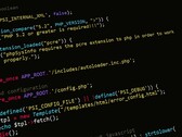 Codice sorgente PHP su uno schermo scuro