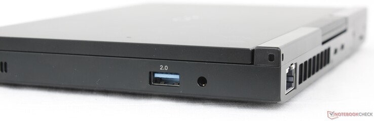 A destra: Cuffie USB-A 2.0, 3,5 mmDestra: Cuffie USB-A 2.0, 3,5 mm