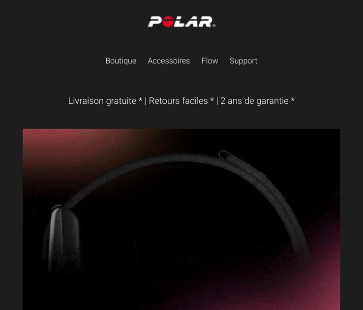 Un'immagine teaser del prossimo indossabile Polar condivisa in un'e-mail ai clienti Polar. (Fonte: u/Ok-Employee-8939 via Reddit)
