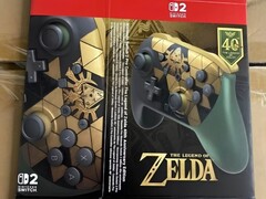 Controller Switch 2 Pro a tema Zelda.