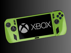 Mockup del palmare Xbox (Fonte immagine: Asus, MightySkins con modifiche)