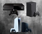 Sono mostrate le console Xbox One, Xbox Series X, PS4 e PS5 (Fonte immagine: Microsoft Gaming, Sony PlayStation con modifiche)
