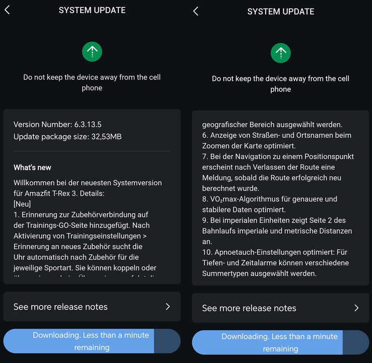 L'aggiornamento alla versione 6.3.13.5 introduce inoltre nuove funzionalità
