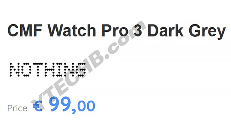 CMF Watch Pro 3 trapela il prezzo (fonte: YTECHB)