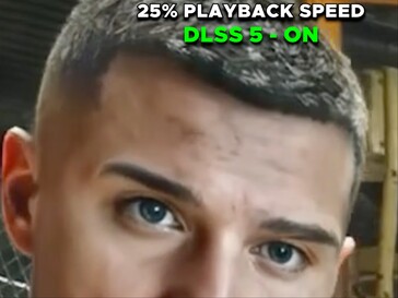 Un personaggio di Starfield con i capelli sul lato della testa con DLSS.