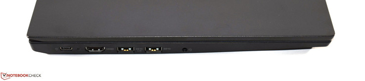 USB Typ C 3.1 Gen 2, HDMI, 2x USB Typ A 3.0, Audio combo