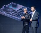 Il presidente di Hon Hai Liu Yangwei e il CEO di Nvidia Jensen Huang (Fonte: UDN)