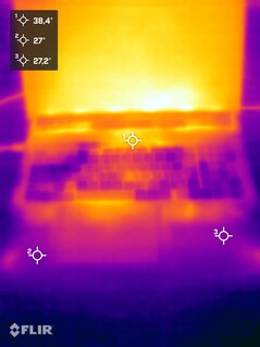Prova di stress della temperatura superficiale (lato superiore)