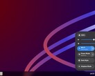 Il desktop Linux live di Oreon 10 con il pannello delle impostazioni viene mostrato 