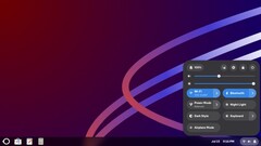 Il desktop Linux live di Oreon 10 con il pannello delle impostazioni viene mostrato