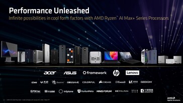 Ecosistema di partner AMD Strix Halo. (Fonte immagine: AMD)