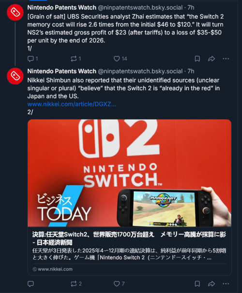 L'orologio dei brevetti di Nintendo si occupa dei profitti di Switch 2