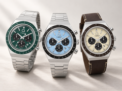 Le tre nuove varianti del cronografo Q Timex sono disponibili nelle colorazioni verde, blu ghiaccio e kaki.