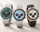 Le tre nuove varianti del cronografo Q Timex sono disponibili nelle colorazioni verde, blu ghiaccio e kaki.