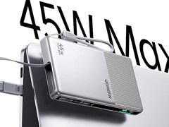Il nuovo power bank ha un piccolo schermo sul lato. Nella foto: un'immagine promozionale che mette in evidenza il supporto alla ricarica rapida da 45 W.