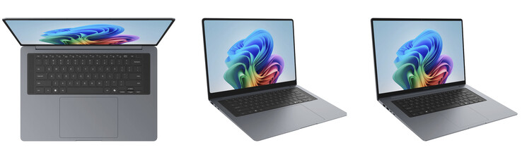 Galaxy Book6 Ultra, Galaxy Book6 Pro e Galaxy Book6 da sinistra a destra. (Fonte immagine: Samsung - modificato)