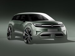 L&#039;ID.2X di Volkswagen è stato mostrato in alcuni schizzi (sopra). (Fonte: Volkswagen via Instagram)