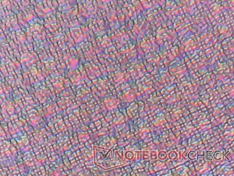 I subpixel sono oscurati dalla sovrapposizione opaca che porta a un'immagine sgranata