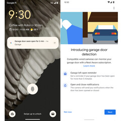 L'app Home utilizza il rilevamento di immagini AI per distinguere tra porte di garage aperte e chiuse. (Fonte: Google)