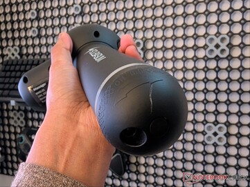 Graffio sul fondo della pistola per massaggi.