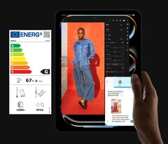 L&#039;iPad Pro Apple riceve la peggiore valutazione dalla nuova etichetta energetica dell&#039;UE. (Fonte immagine: Apple, modificato)