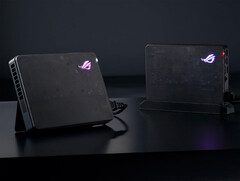 Asus include un semplice supporto con le sue eGPU ROG XG Mobile 2025. (Fonte: Asus)