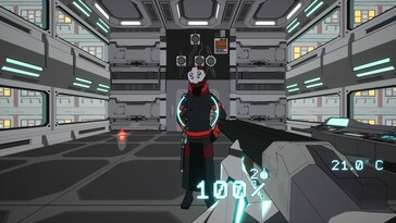 Nell'immagine: uno screenshot di gioco di Cyberfrags '69.