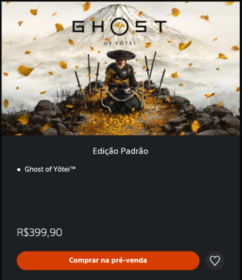 Prezzo di Ghost of Yotei Brazil PS Store (Fonte immagine: screenshot, PlayStation Store brasiliano)