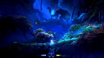 Nella foto: uno screenshot di gioco tratto da Ori and the Will of the Wisps.