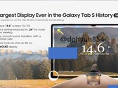 Il Galaxy Tab S8 Ultra è il più grande Galaxy Tab fino ad oggi. (Fonte immagine @dohyun854)