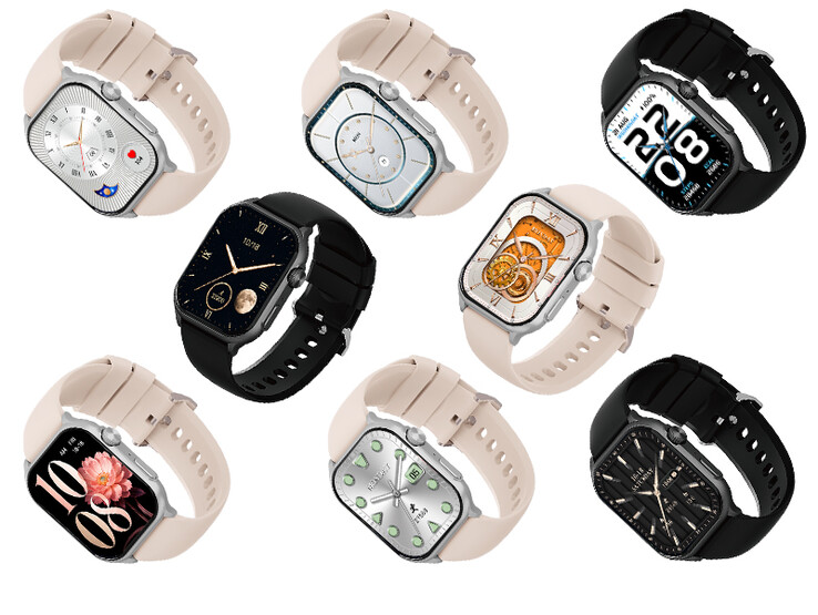 Le due varianti di colore e i diversi quadranti dello smartwatch