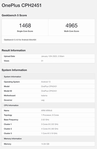 (Fonte: Geekbench)