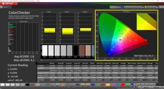 CalMAN ColorChecker calibrato (spazio colore target P3)