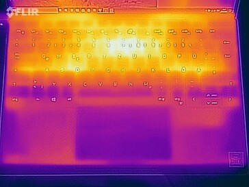 Sviluppo delle temperature sul lato superiore (stress test)
